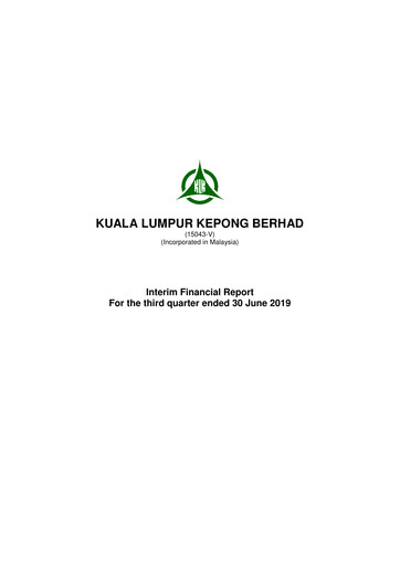 Vorschaubild Kuala Lumpur Kepong Quartalsbericht 2019-q3