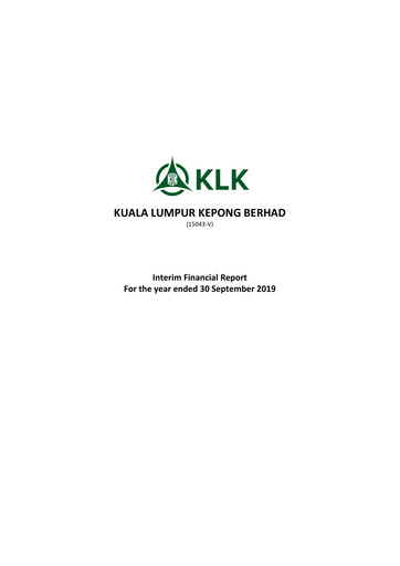 Miniature Kuala Lumpur Kepong Rapport trimestriel 2019-q4