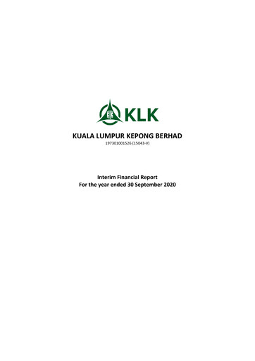 Miniature Kuala Lumpur Kepong Rapport trimestriel 2020-q4