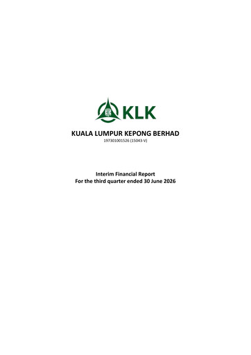 Thumbnail Kuala Lumpur Kepong Quarterly Report 2026-q3