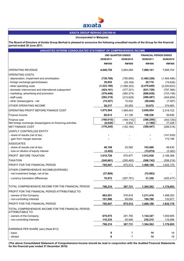 Thumbnail Axiata Group Quarterly Report 2011-q2