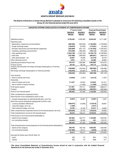 Thumbnail Axiata Group Quarterly Report 2014-q2