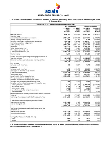 Thumbnail Axiata Group Quarterly Report 2018-q4