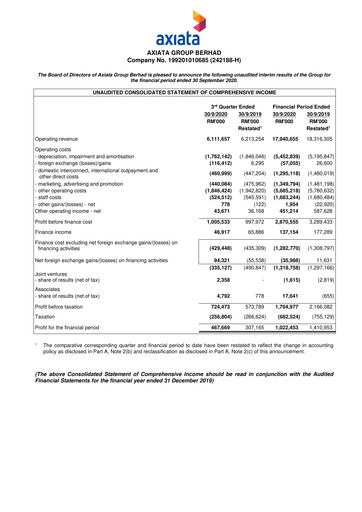 Thumbnail Axiata Group Quarterly Report 2020-q3