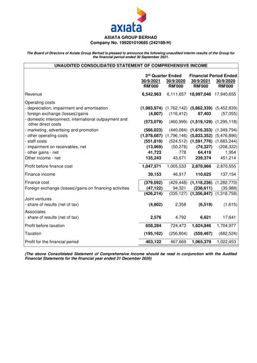 Thumbnail Axiata Group Quarterly Report 2021-q3