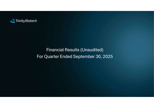 Thumbnail Trinity Biotech
 Quarterly Report 2025-q3