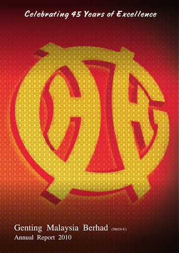 Thumbnail Genting Malaysia Berhad Annual Report 2010