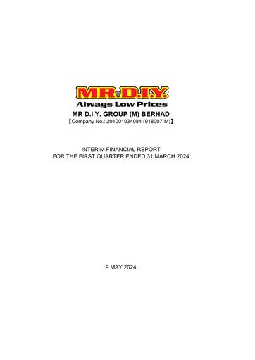 Thumbnail Mr D.I.Y. Group Quarterly Report 2024-q1