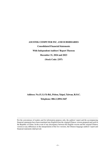 Thumbnail ASUS Financial Statement 2024