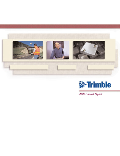 Thumbnail Trimble Annual Report 2002