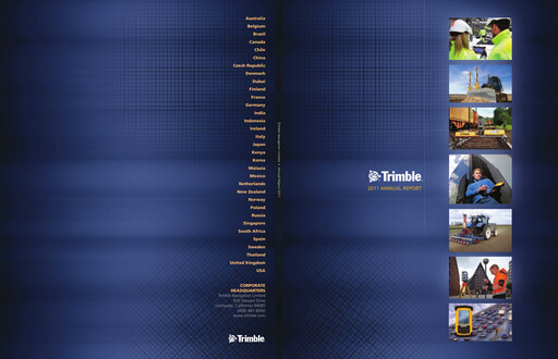 Thumbnail Trimble Annual Report 2011