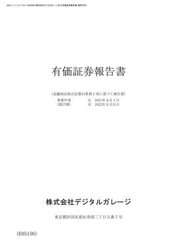 Thumbnail Digital Garage Annual Report 2022