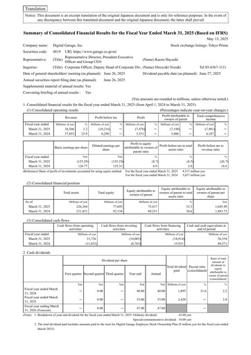 Miniature Digital Garage Bilan financier fy2025