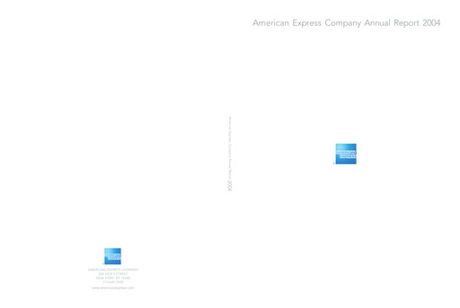 Thumbnail American Express Annual Report 2004