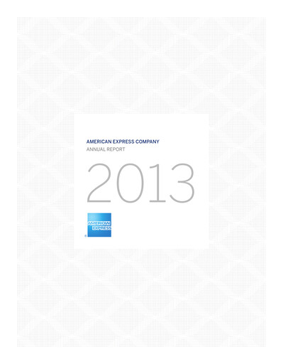 Thumbnail American Express Annual Report 2013