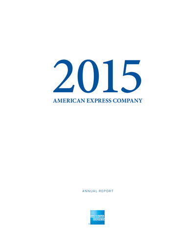 Thumbnail American Express Annual Report 2015