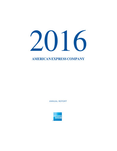 Thumbnail American Express Annual Report 2016