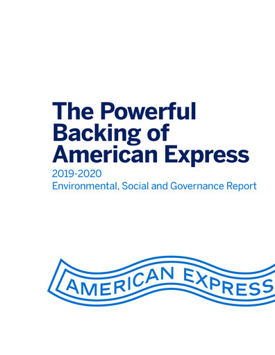 Thumbnail American Express ESG Report 2019-2020