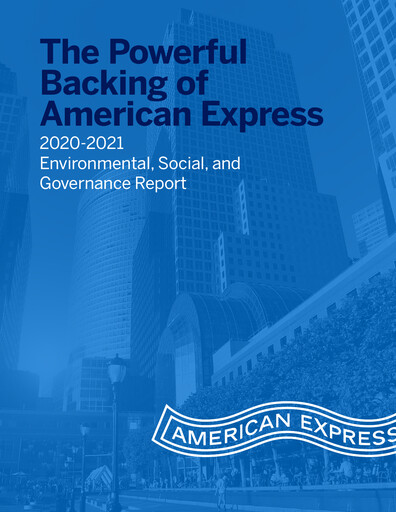 Thumbnail American Express ESG Report 2020-2021