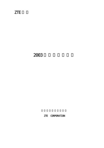Thumbnail ZTE Annual Report 2003