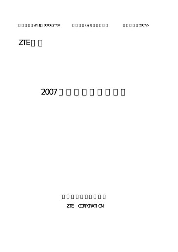 Thumbnail ZTE Quarterly Report 2007-q1