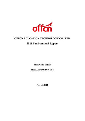 Miniature Offcn Education
 Rapport semestriel 2021-h1