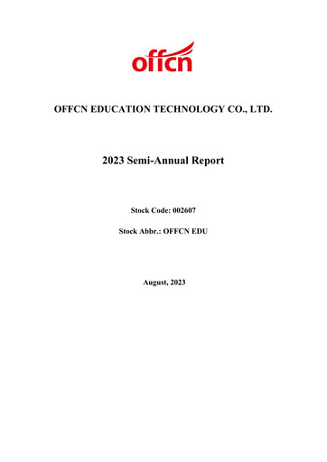 Miniature Offcn Education
 Rapport semestriel 2023-h1
