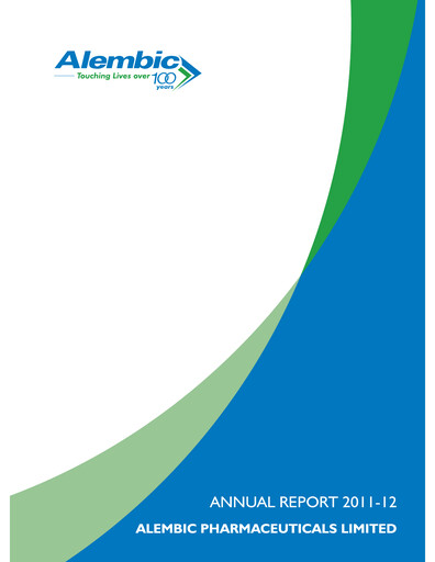 Miniature Alembic Pharmaceuticals Rapport annuel 2011-2012