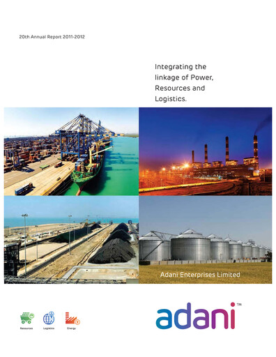 Thumbnail Adani Enterprises Annual Report 2011-2012