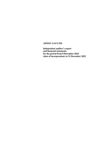 Thumbnail ADNOC Gas Financial Statement 2022