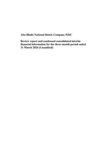 Thumbnail Abu Dhabi National Hotels Quarterly Report 2026-q1