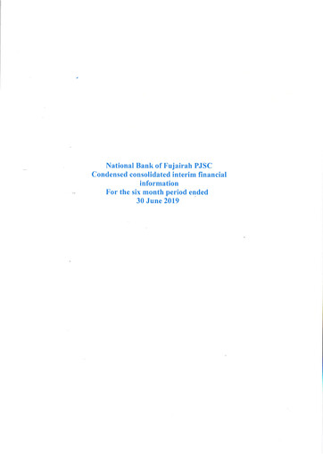 Thumbnail National Bank of Fujairah Financial Statement 2019-h1