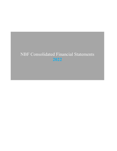 Thumbnail National Bank of Fujairah Financial Statement 2022