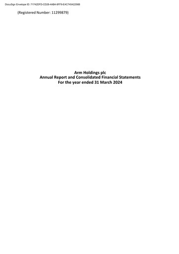 Thumbnail Arm Holdings Annual Report 2024