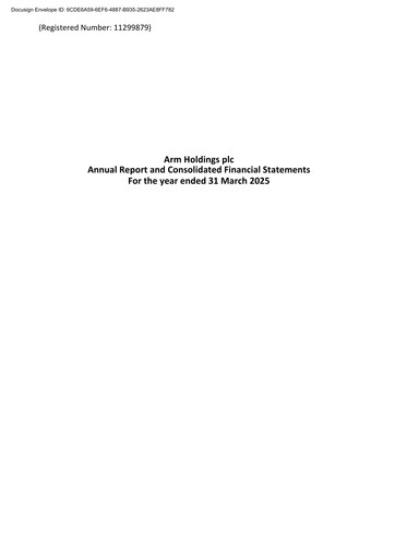Thumbnail Arm Holdings Annual Report 2025