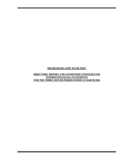 Thumbnail Sharjah Islamic Bank Quarterly Report 2026-q1
