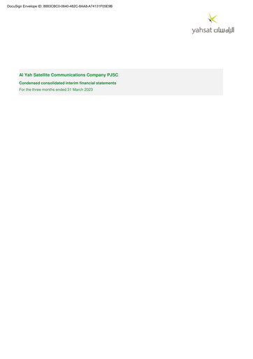 Thumbnail Al Yah Satellite Communications Company Quarterly Report 2023-q1