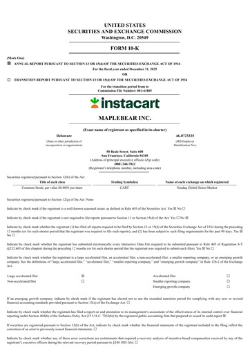 Vorschaubild Instacart (Maplebear Inc.) Jahresbericht 2025