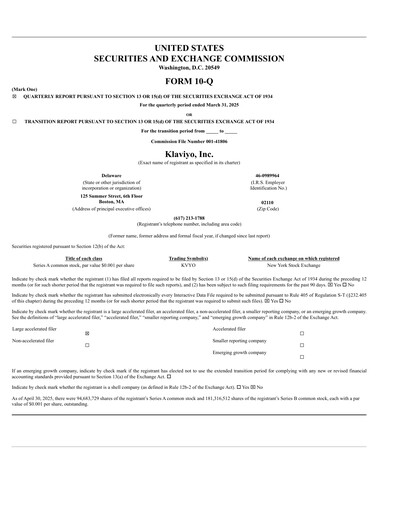 Miniature Klaviyo Rapport trimestriel 2025-q1