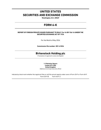 Thumbnail Birkenstock Half-year Report 2026-h1