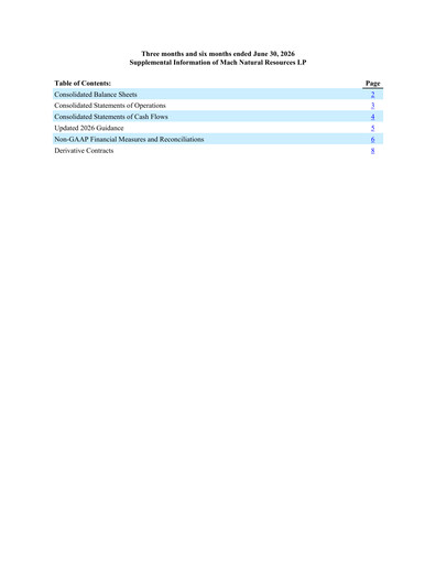 Thumbnail Mach Natural Resources LP Quarterly Report 2026-q2