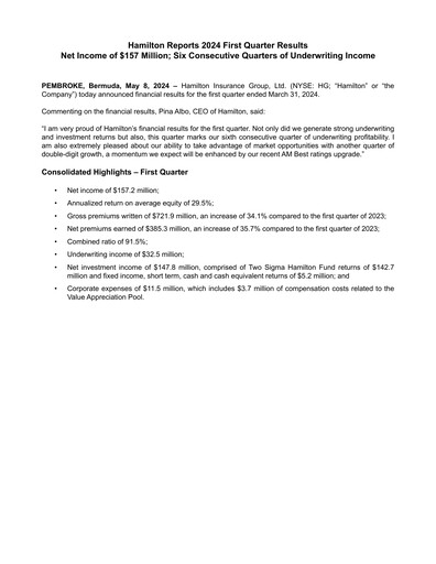Vorschaubild Hamilton Insurance Group Quartalsbericht 2024-q1