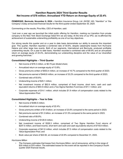 Vorschaubild Hamilton Insurance Group Quartalsbericht 2024-q3