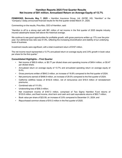 Vorschaubild Hamilton Insurance Group Quartalsbericht 2025-q1