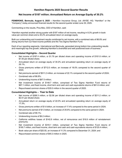 Vorschaubild Hamilton Insurance Group Quartalsbericht 2025-q2