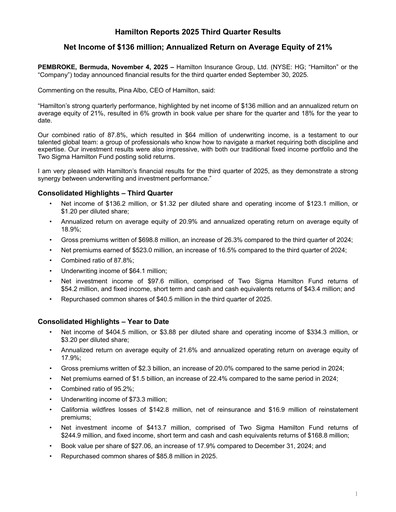Vorschaubild Hamilton Insurance Group Quartalsbericht 2025-q3
