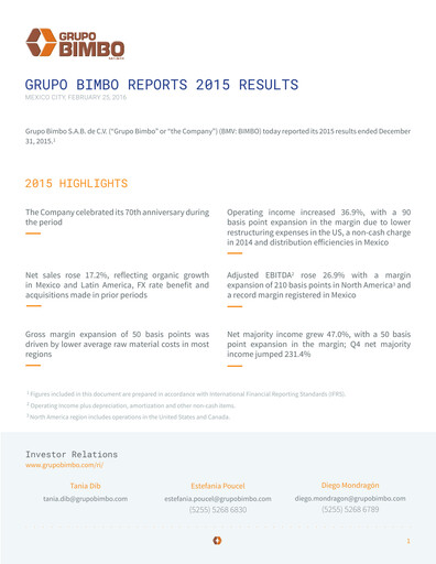 Thumbnail Grupo Bimbo
 Financial Statement fy2015