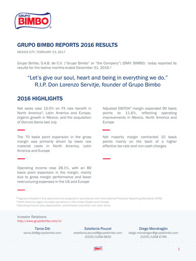 Thumbnail Grupo Bimbo
 Financial Statement fy2016