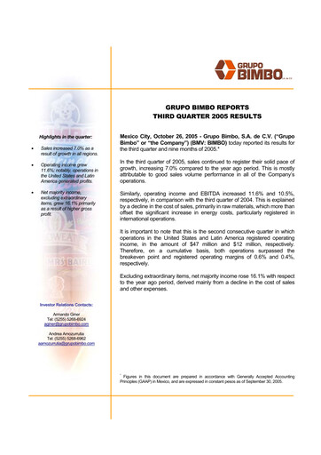 Thumbnail Grupo Bimbo
 Quarterly Report 2005-q3