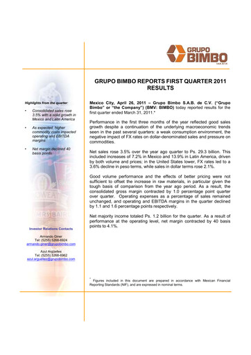 Thumbnail Grupo Bimbo
 Quarterly Report 2011-q1